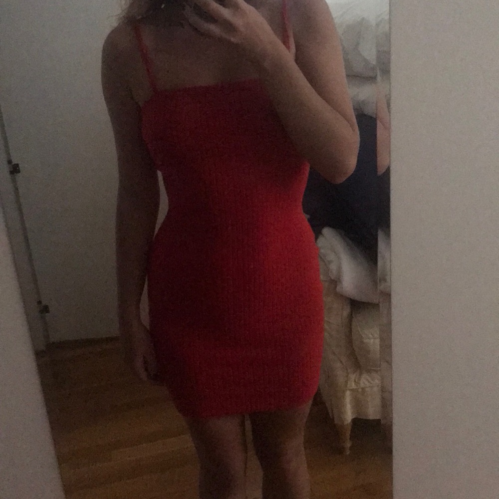 I.AM.GIA Ribbed Red Dress